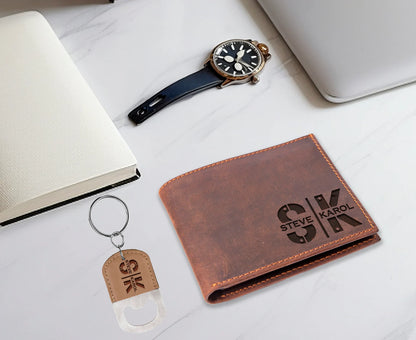Personalized Men's Leather Wallets: Perfect Christmas and Grandpa Gifts