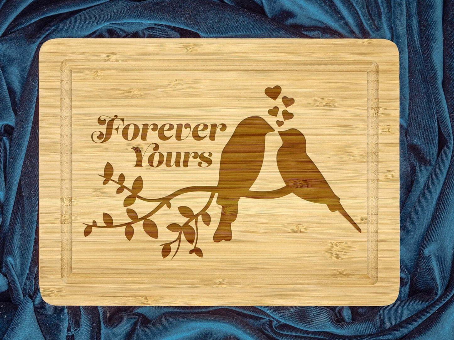 Forever Yours Cutting Board - Personalized Couples Gift for Wedding or Engagement, Board Gift for Lovers, Closing and New House Celebration
