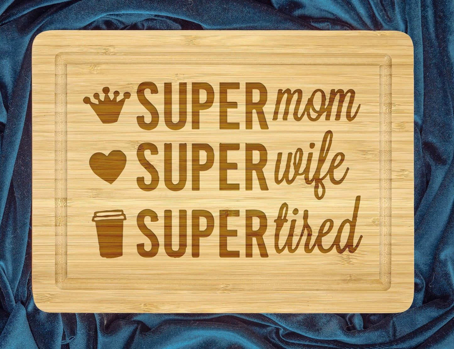 Super Mom Cutting Board: The Perfect Gift for the Woman Who Does It All