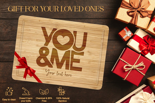 You & Me Cutting Board: The Perfect Valentine's Day Gift for Couples