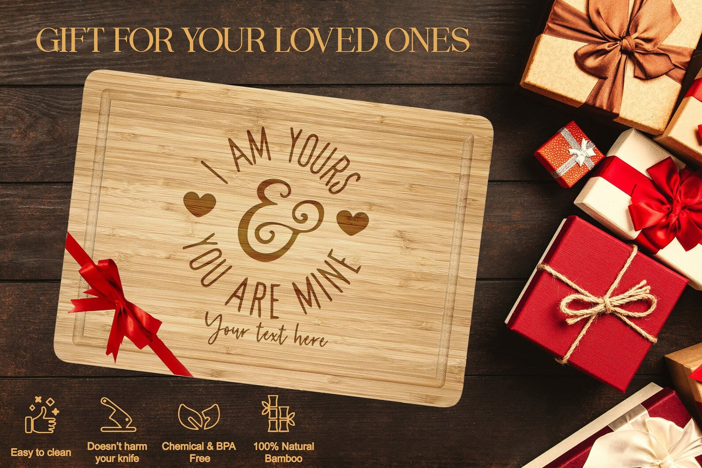 I'm Yours and You are Mine Personalized Cutting Board