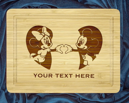 Minnie & Mickey Disney Cutting Board - Unique Valentines Gift