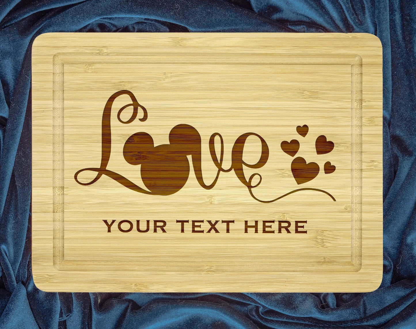 Personalized Love Cutting Board - Valentines Day Serving Board for Romantic Home Decor and Thoughtful Couples Gift