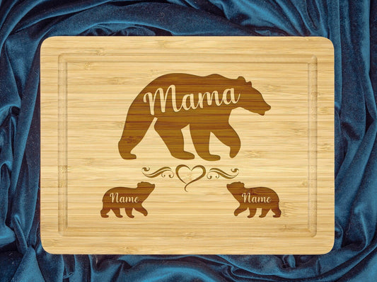 Mama Bear Heart Cutting Board for Mom