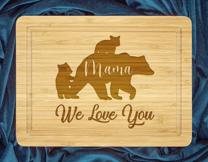 Mama Bear's Love Personalized Cutting Board