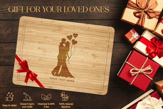 Enhance Your Wedding Decor: A Personalized Wedding Cutting Board with a Romantic Touch