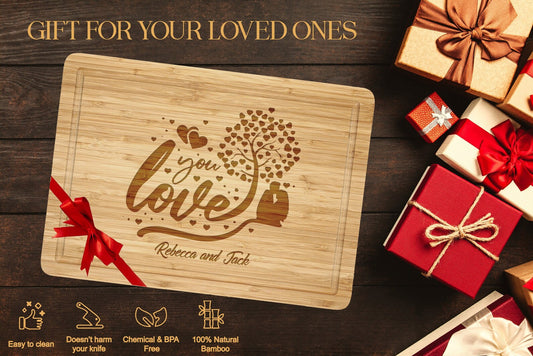 Inscribe Your Love: A Personalized Cutting Board for a Lovestruck Valentine's Day