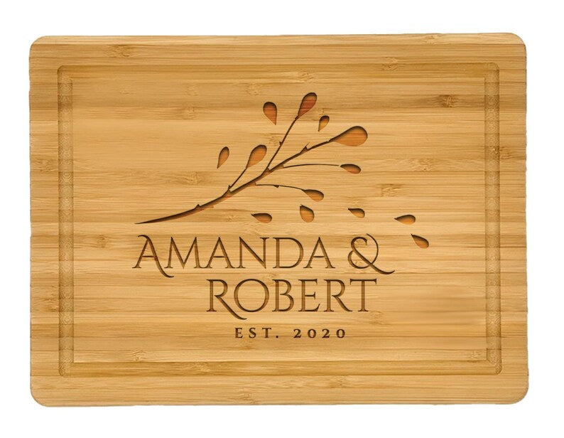 Personalized Cutting Board: Custom Names - Ideal Anniversary, Wedding, and Mom Gift