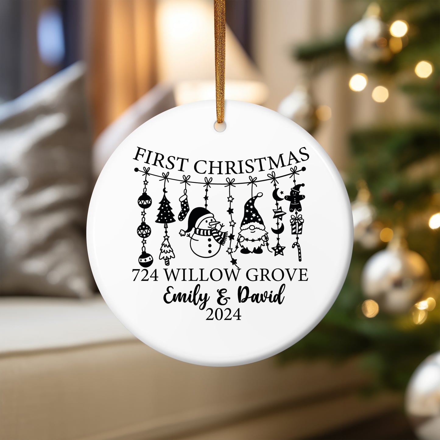 First Christmas Ceramic Ornament