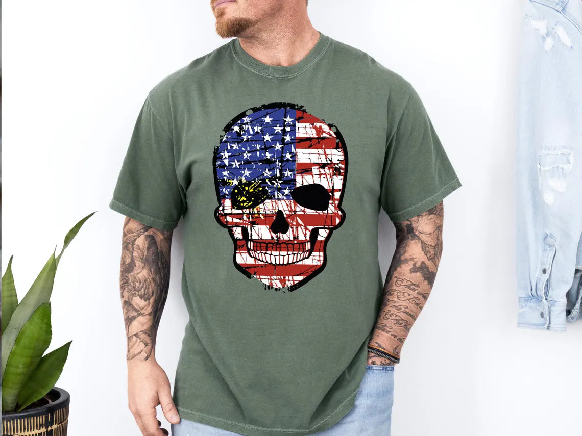 patriotic grunge style tee