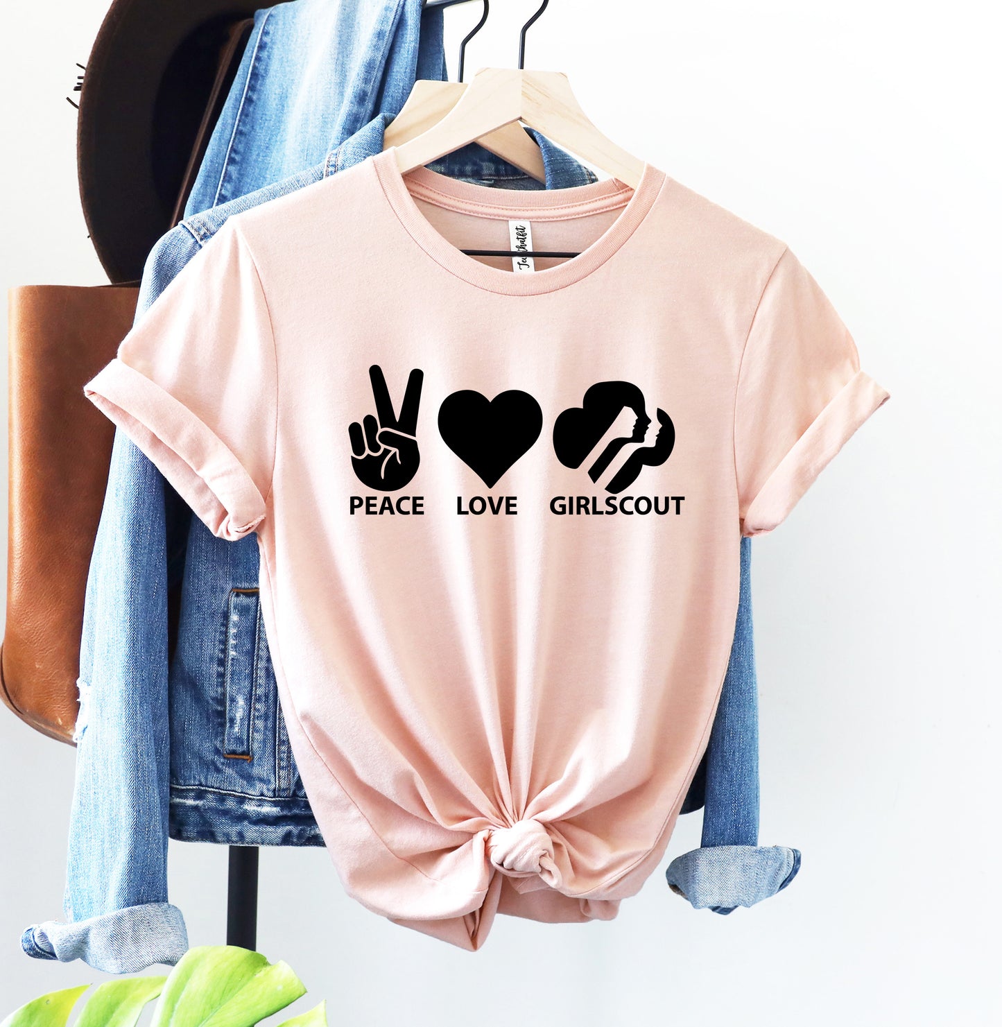 Peace Love Girl Scout T-Shirts - Perfect for Scout Moms and Daughters!