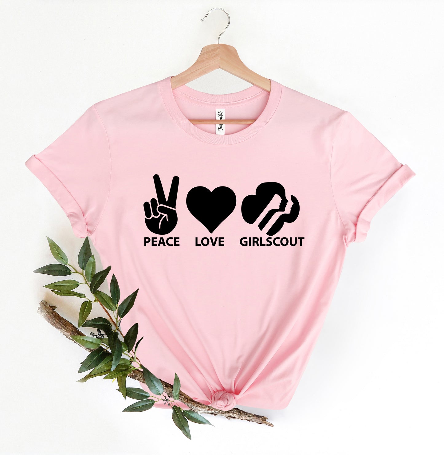 Peace Love Girl Scout T-Shirts - Perfect for Scout Moms and Daughters!