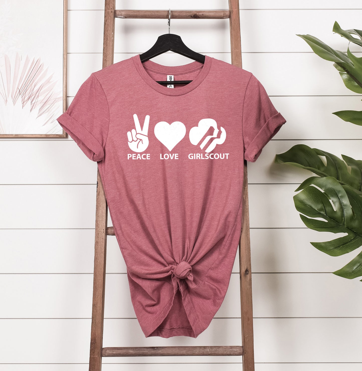 Peace Love Girl Scout T-Shirts - Perfect for Scout Moms and Daughters!