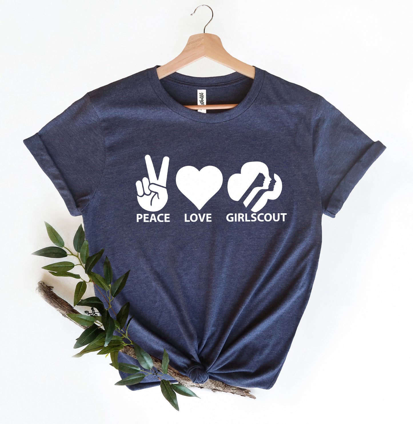 Peace Love Girl Scout T-Shirts - Perfect for Scout Moms and Daughters!