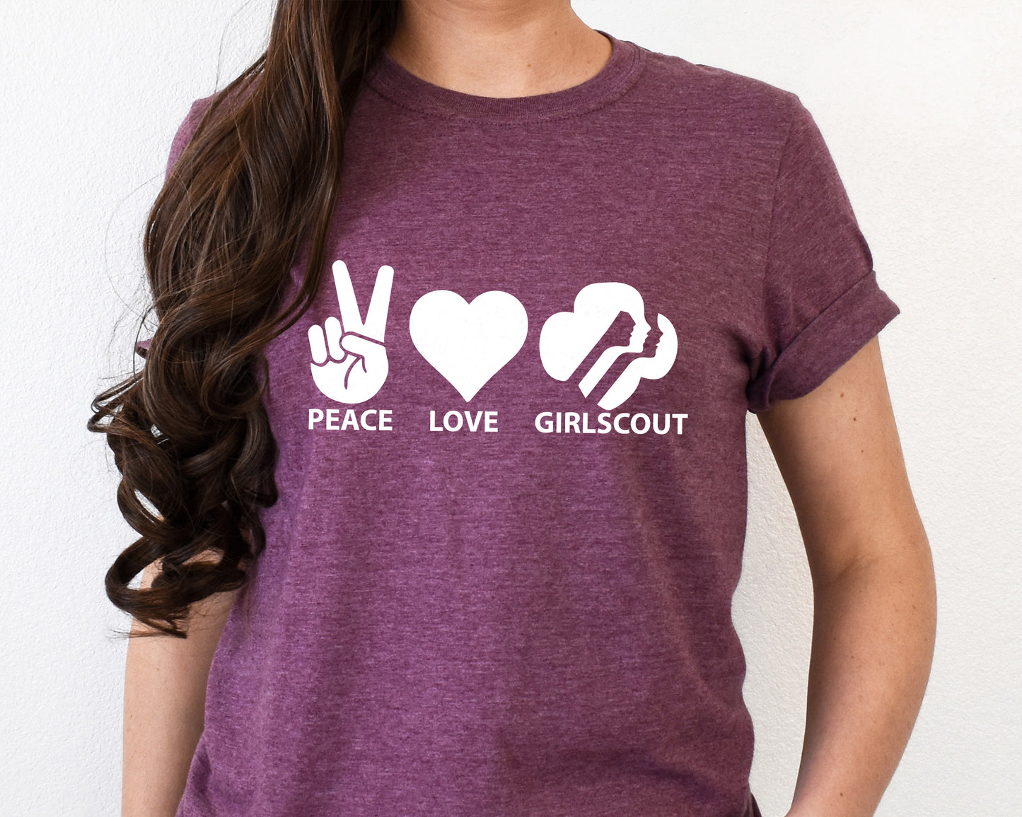 Peace Love Girl Scout T-Shirts - Perfect for Scout Moms and Daughters!