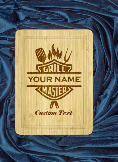 Personalized Grill Master Cutting Board - Custom Engraved BBQ Gift