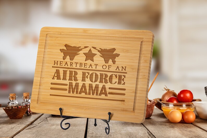 Heartbeat of an Air Force Mama Cutting Board