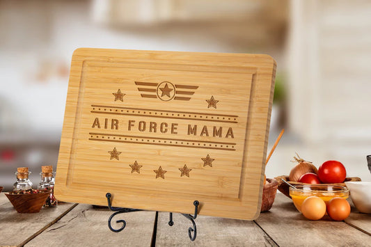 Air Force Mama Cutting Board, Mother's Day Gift for Military Moms