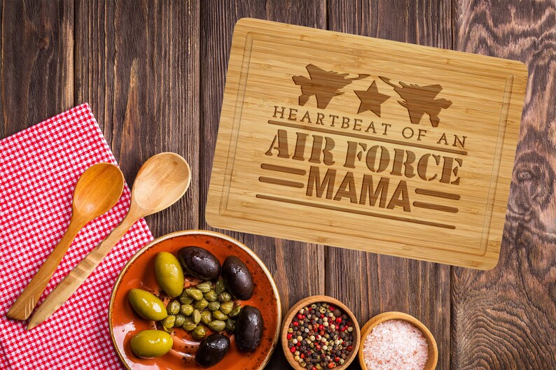 Heartbeat of an Air Force Mama Cutting Board