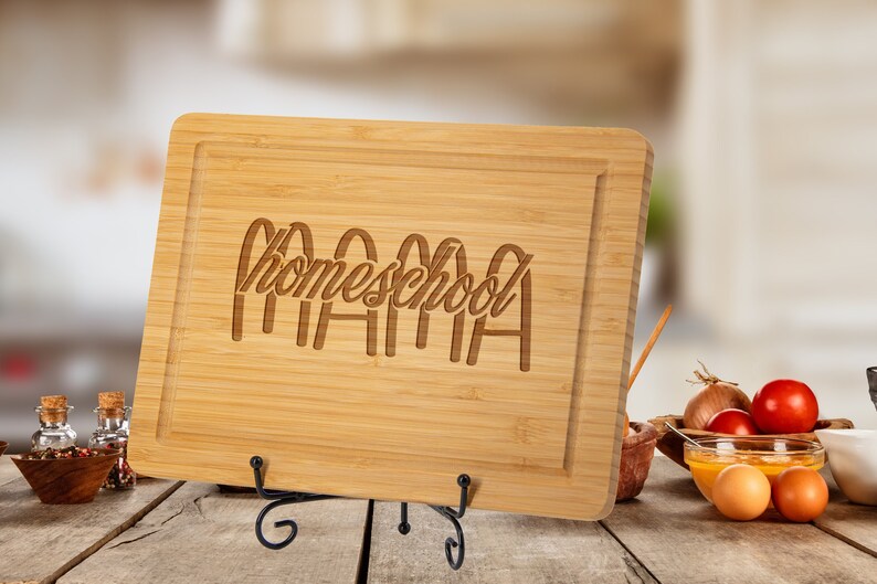Personalized Homeschool Mama Cutting Board, Unique Mother's Day Gift