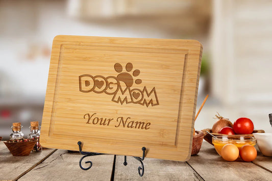Personalized Dog Mom Cutting Board, Unique Mother's Day Gift
