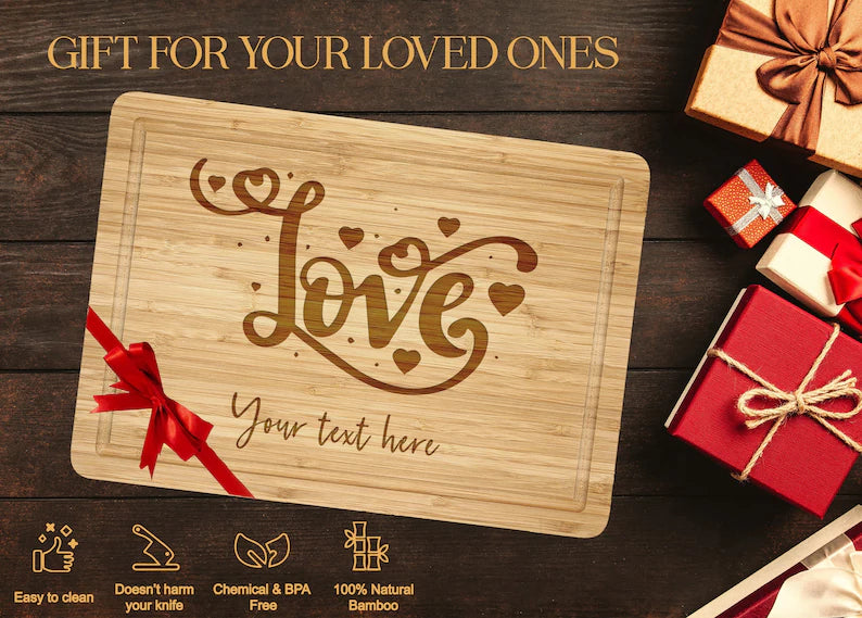 Personalized Love Cutting Board: A Romantic Valentine's Day Gift