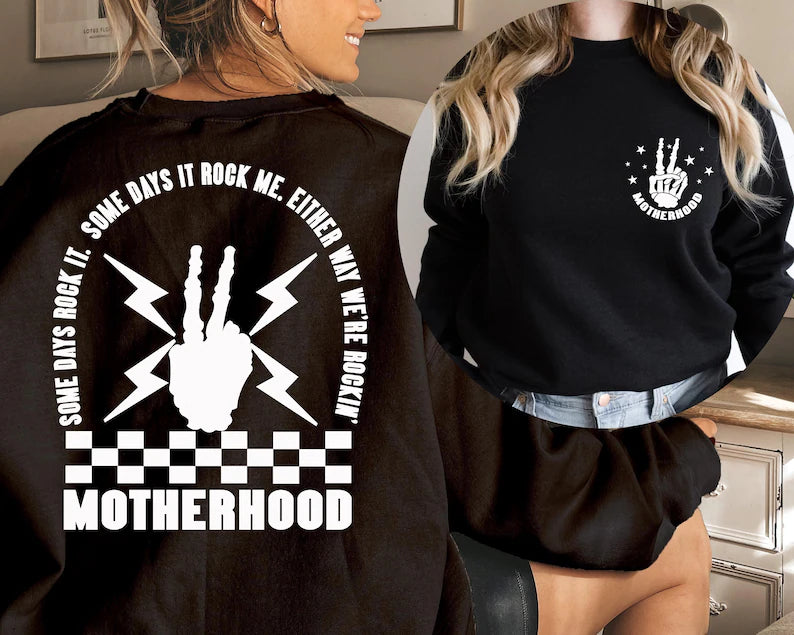 Embrace Motherhood with Style: 'Some Day I Rock It' Double-Sided Sweatshirt - Trendy Mama Sweatshirt