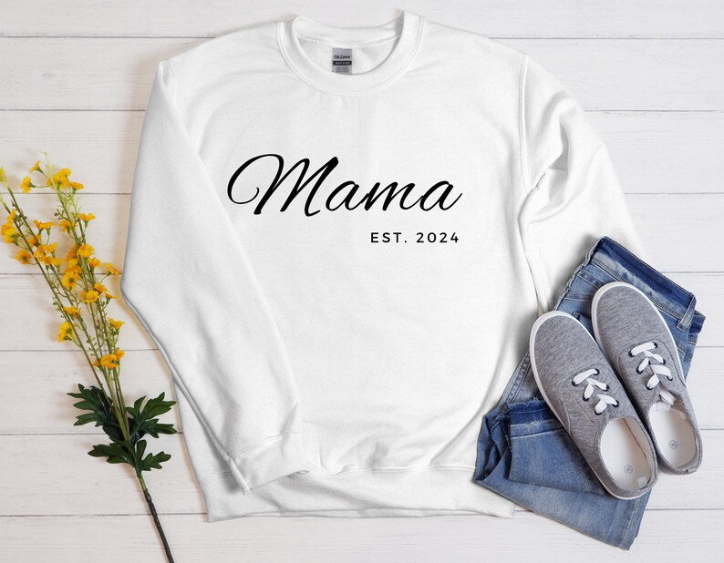 Custom Mama Est Sweatshirt | Personalized Mother's Day & Birthday Gift